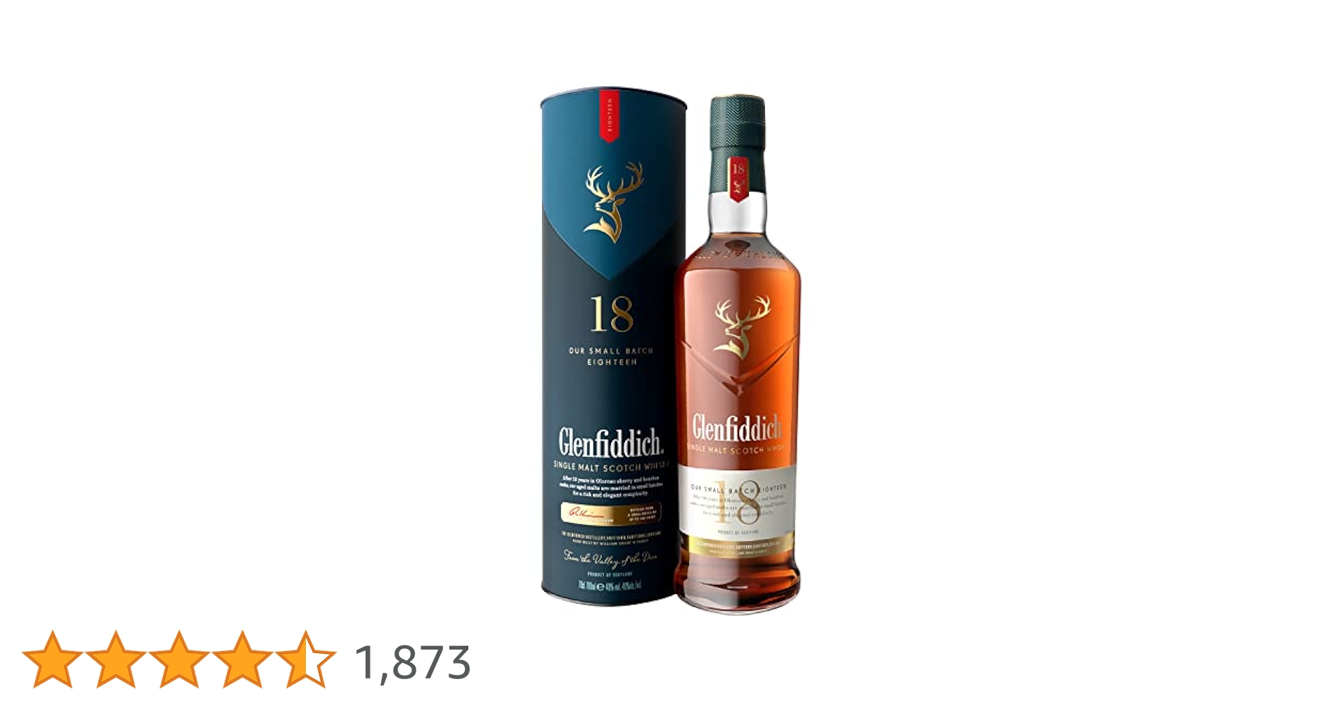 Amazon.co.jp: GLENFIDDICH(グレンフィディック) 18年 スモール